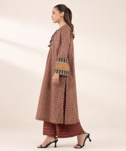 Clearance Sapphire Printed Lawn Shirt Maroon
