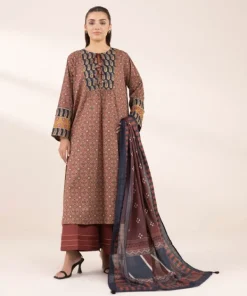 Clearance Sapphire Printed Lawn Shirt Maroon