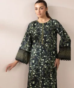 New Sapphire Printed Lawn Shirt Black