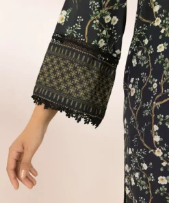 New Sapphire Printed Lawn Shirt Black