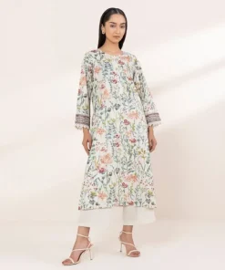 Outlet Sapphire Printed Lawn Shirt Green