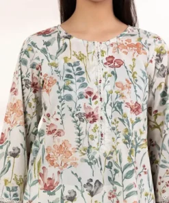 Outlet Sapphire Printed Lawn Shirt Green