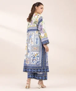 Best Sapphire Printed Lawn Shirt White
