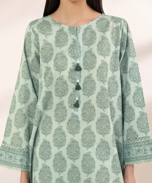New Sapphire Printed Lawn Shirt Mint Green