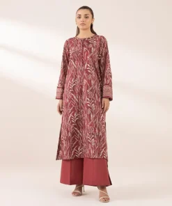New Sapphire Printed Lawn Shirt Maroon