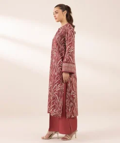 New Sapphire Printed Lawn Shirt Maroon