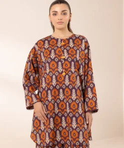 Online Sapphire Printed Lawn Shirt Purple