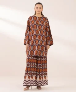 Online Sapphire Printed Lawn Shirt Purple