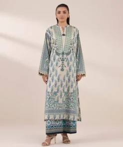 Best Sapphire Printed Lawn Shirt Beige