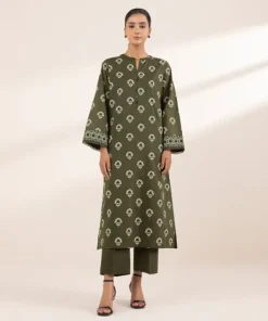 New Sapphire Printed Lawn Shirt Green