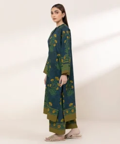 Hot Sapphire Printed Lawn Shirt Blue