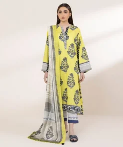 Sale Sapphire Printed Lawn Shirt Lime Green