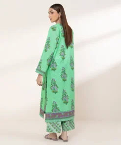 Discount Sapphire Printed Lawn Shirt Green