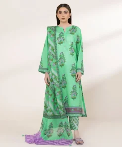 Discount Sapphire Printed Lawn Shirt Green