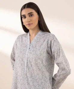 Sale Sapphire Printed Lawn Shirt