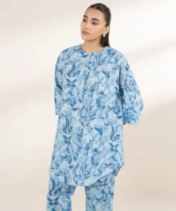 Discount Sapphire Printed Lawn Shirt