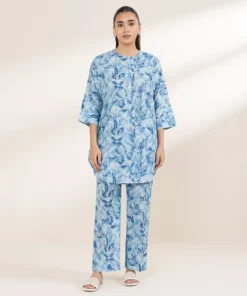 Discount Sapphire Printed Lawn Shirt