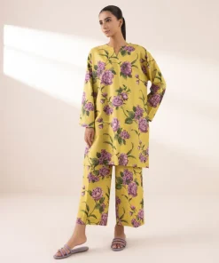 Hot Sapphire Printed Lawn Shirt