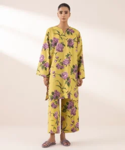 Hot Sapphire Printed Lawn Shirt