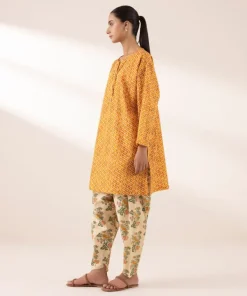 Hot Sapphire Printed Lawn Shirt