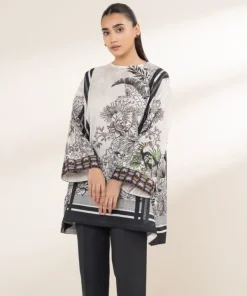 Fashion Sapphire Printed Lawn Shirt