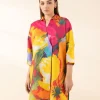 Outlet Sapphire Printed Lawn Shirt