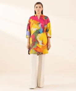 Outlet Sapphire Printed Lawn Shirt