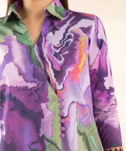 Sale Sapphire Printed Lawn Shirt