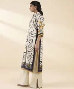 Hot Sapphire Printed Lawn Shirt