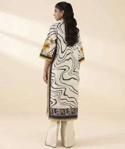 Hot Sapphire Printed Lawn Shirt