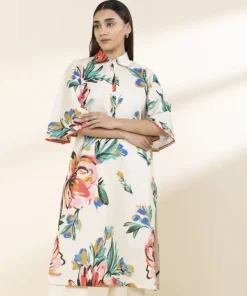 Fashion Sapphire Printed Lawn Shirt
