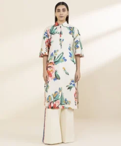 Fashion Sapphire Printed Lawn Shirt