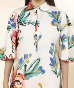 Fashion Sapphire Printed Lawn Shirt