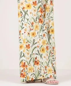 Hot Sapphire Printed Lycra Flared Pants
