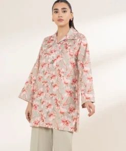 Fashion Sapphire Printed Lycra Shirt