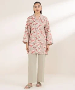 Fashion Sapphire Printed Lycra Shirt