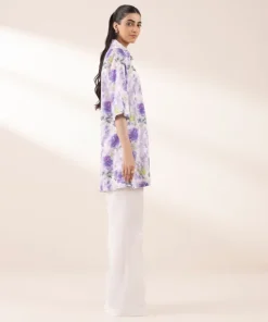 Fashion Sapphire Printed Lycra Shirt
