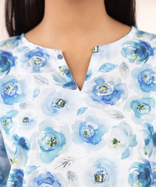 Best Sapphire Printed Lycra Shirt