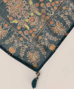 Outlet Sapphire Printed Manaar Dupatta Turquoise