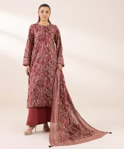 Fashion Sapphire Printed Voile Dupatta Maroon