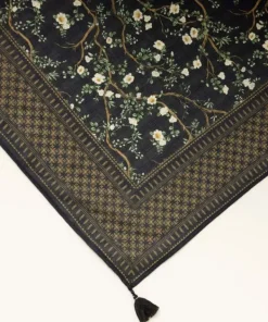 Clearance Sapphire Printed Voile Dupatta Black