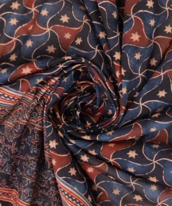 Sale Sapphire Printed Voile Dupatta Blue