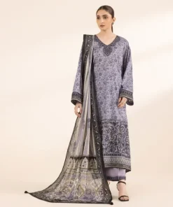 Online Sapphire Printed Voile Dupatta Purple