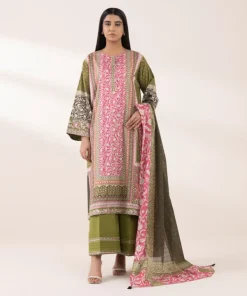 Fashion Sapphire Printed Voile Dupatta Green