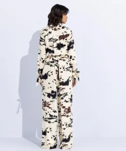 Discount Sapphire Printed Wide-Leg Trousers Multi
