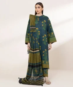Outlet Sapphire Printed Zari Voile Dupatta Blue