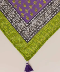 Fashion Sapphire Printed Zari Voile Dupatta Purple