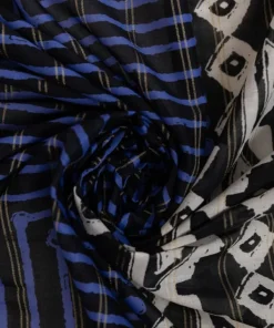 Discount Sapphire Printed Zari Voile Dupatta Black