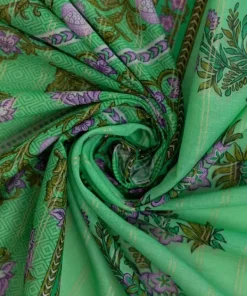 Discount Sapphire Printed Zari Voile Dupatta Green