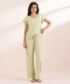 Discount Sapphire Pull-On Trousers Sage Green